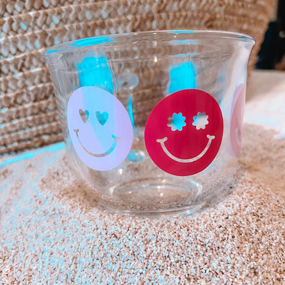 Smiley Face Trio Glass Mug