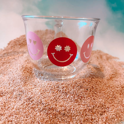 Smiley Face Trio Glass Mug