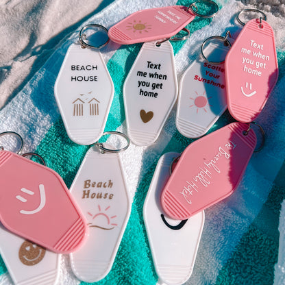Retro Inspired Motel Keychains