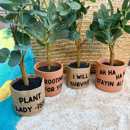 Encouraging and Humorous Faux Plants