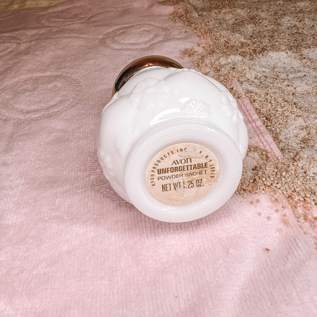 Vintage AVON Milk Glass Bottle