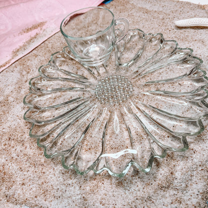Sunflower Daisy Plate and Cappuccino Cup