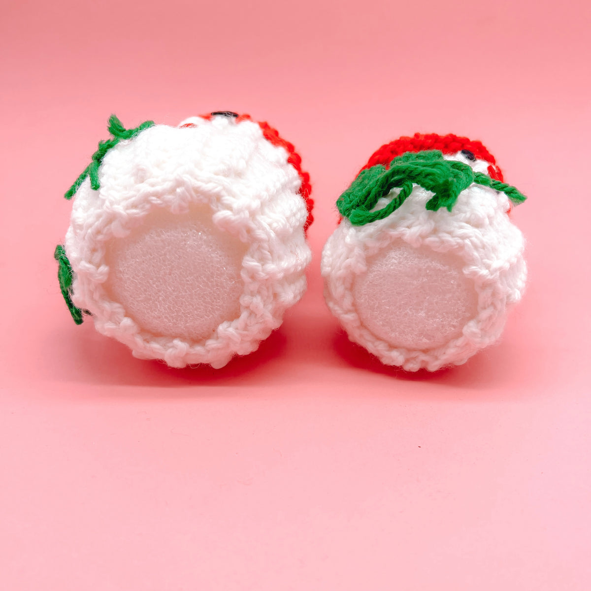 Set of 2 Vintage Crochet Snowmen