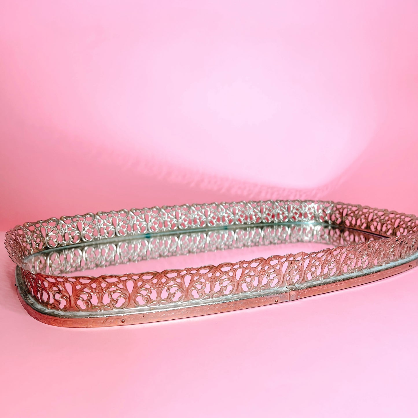 Large Hollywood Regency Mirror Tray