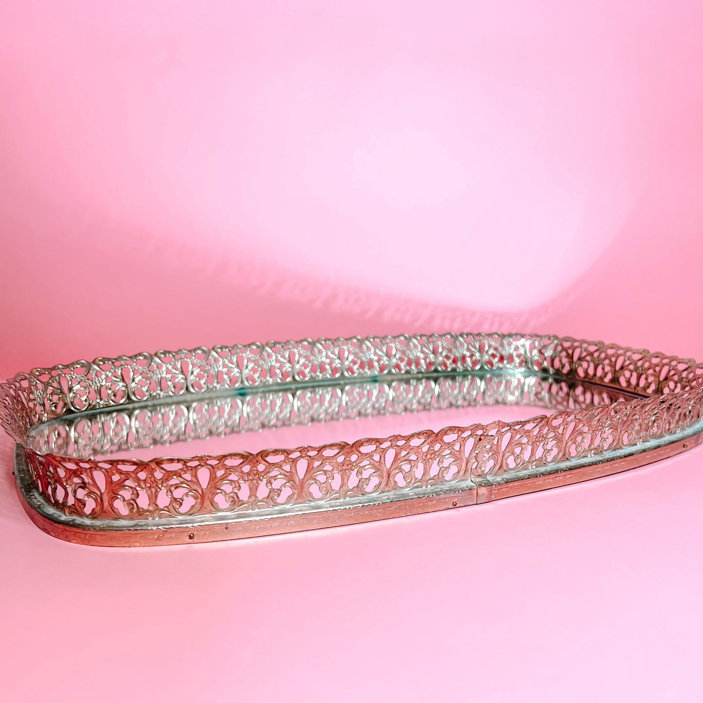 Large Hollywood Regency Mirror Tray