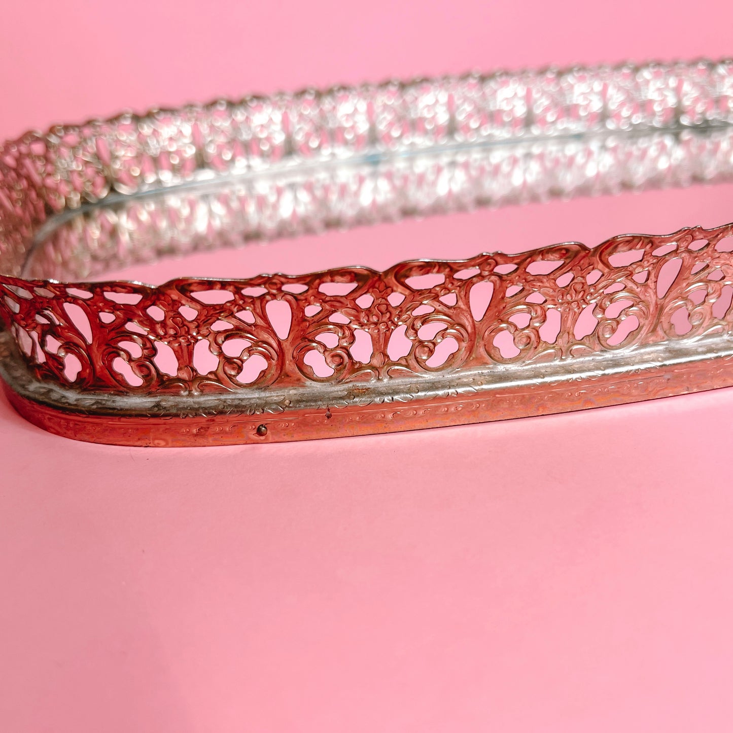 Large Hollywood Regency Mirror Tray