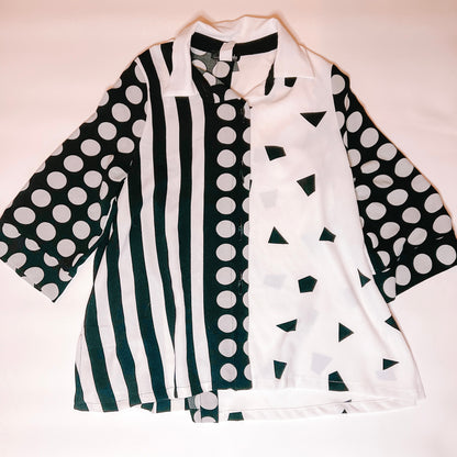 Black and White Art Deco Blouse