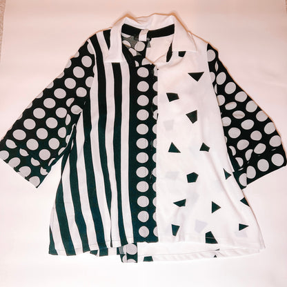 Black and White Art Deco Blouse