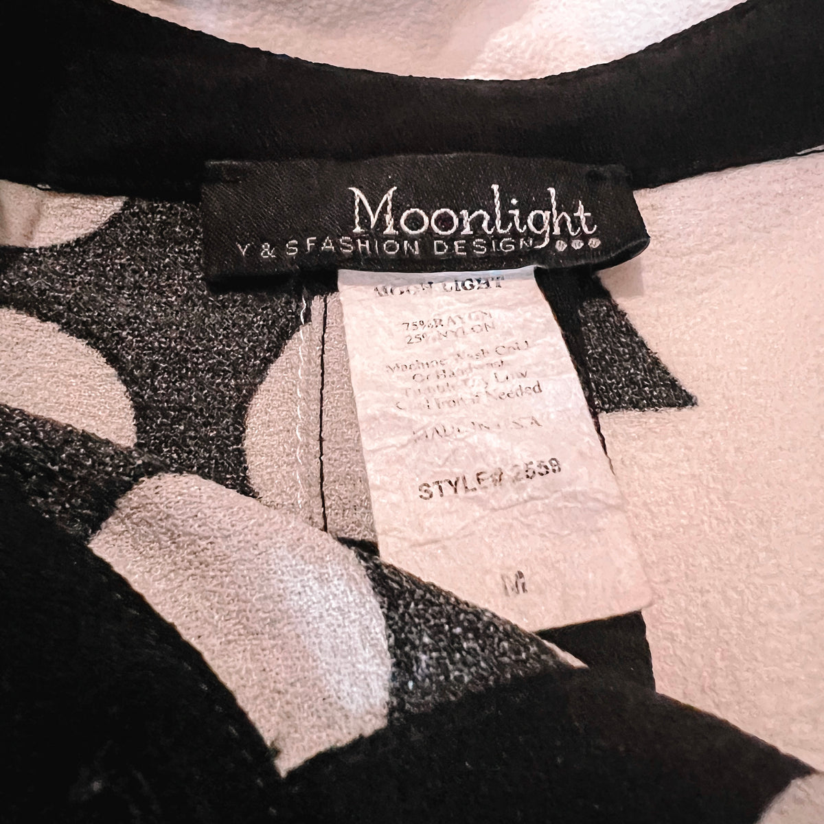 Black and White Art Deco Blouse