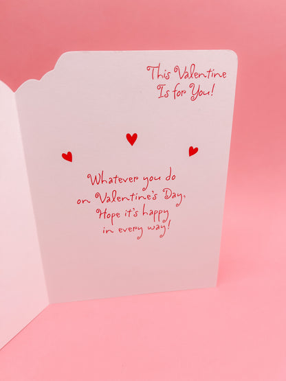 Vintage Valentine's Day Card - Bear and Flowers Set