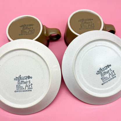 Vintage Mikasa Buckskin Cup & Saucer Set
