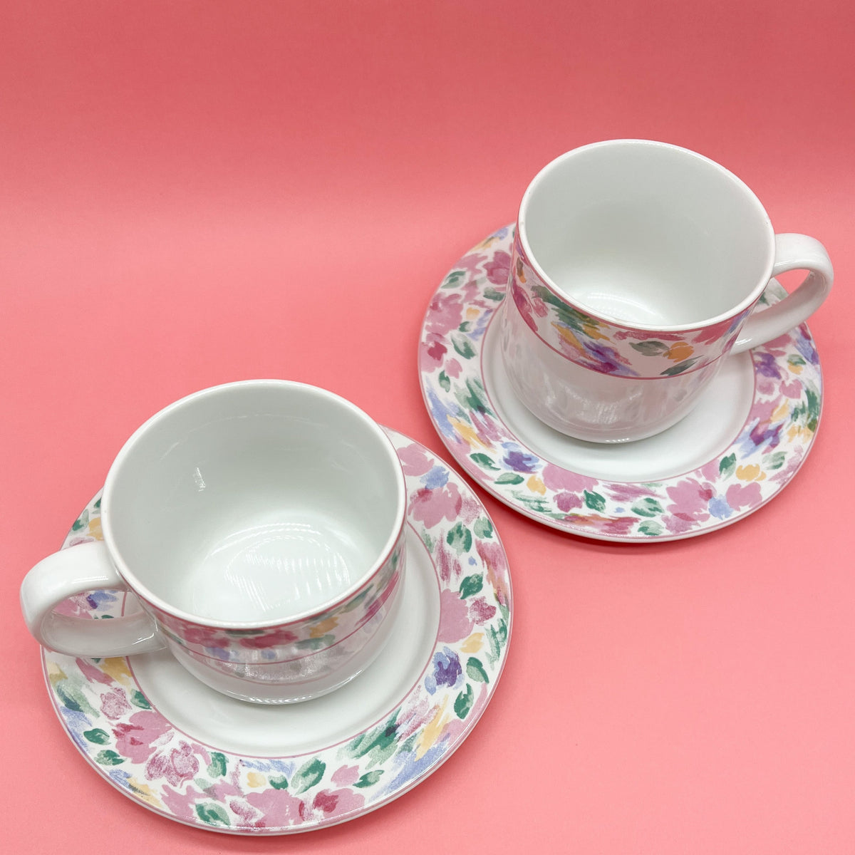 1990 Floral Cup & Saucer Set