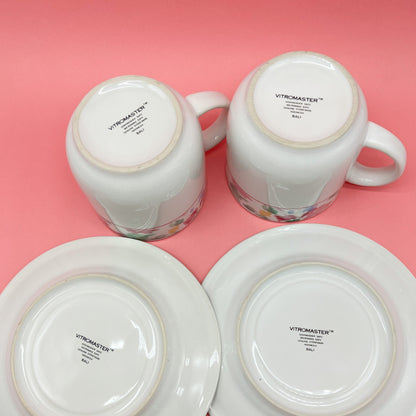 1990 Floral Cup & Saucer Set