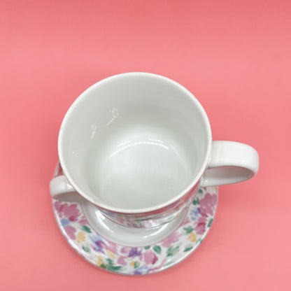 1990 Floral Cup & Saucer Set