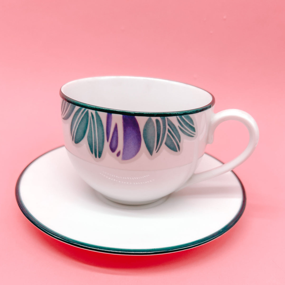 Dansk EDEN Purple & Green Cup & Saucer Sets
