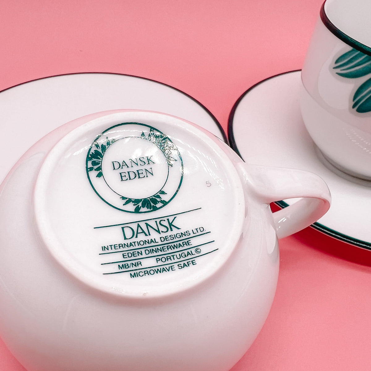 Dansk EDEN Purple & Green Cup & Saucer Sets