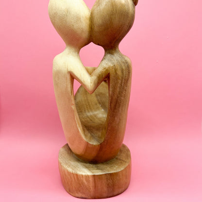 Wood Abstract Couple  - Wine Bottle Holder