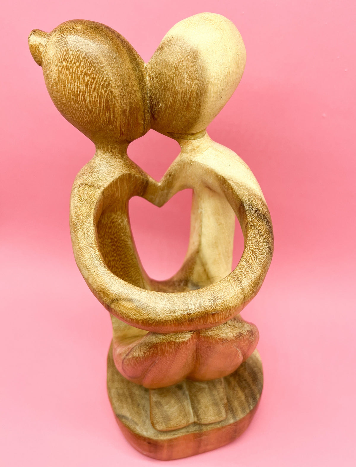 Wood Abstract Couple  - Wine Bottle Holder
