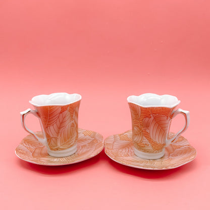 Gold Leaf Espresso / Tea Cup Sets
