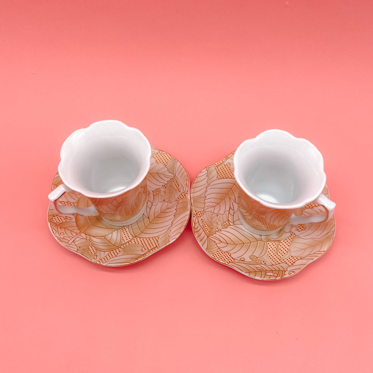 Gold Leaf Espresso / Tea Cup Sets