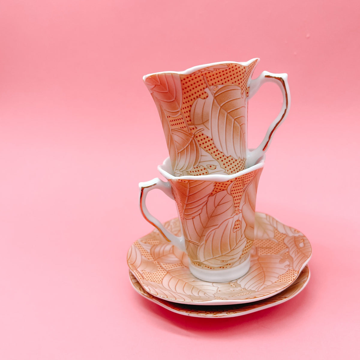 Gold Leaf Espresso / Tea Cup Sets