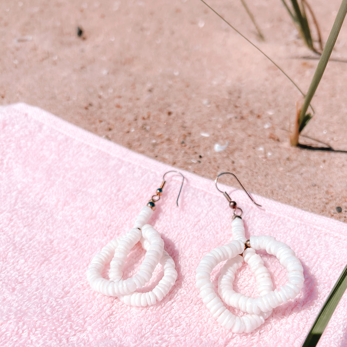 Vintage White Shell Earrings